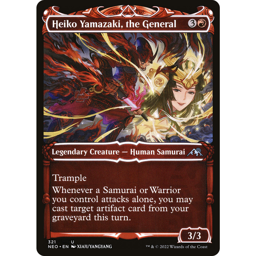 Heiko Yamazaki, the General (Showcase) (Kamigawa: Neon Dynasty) Light Play Foil