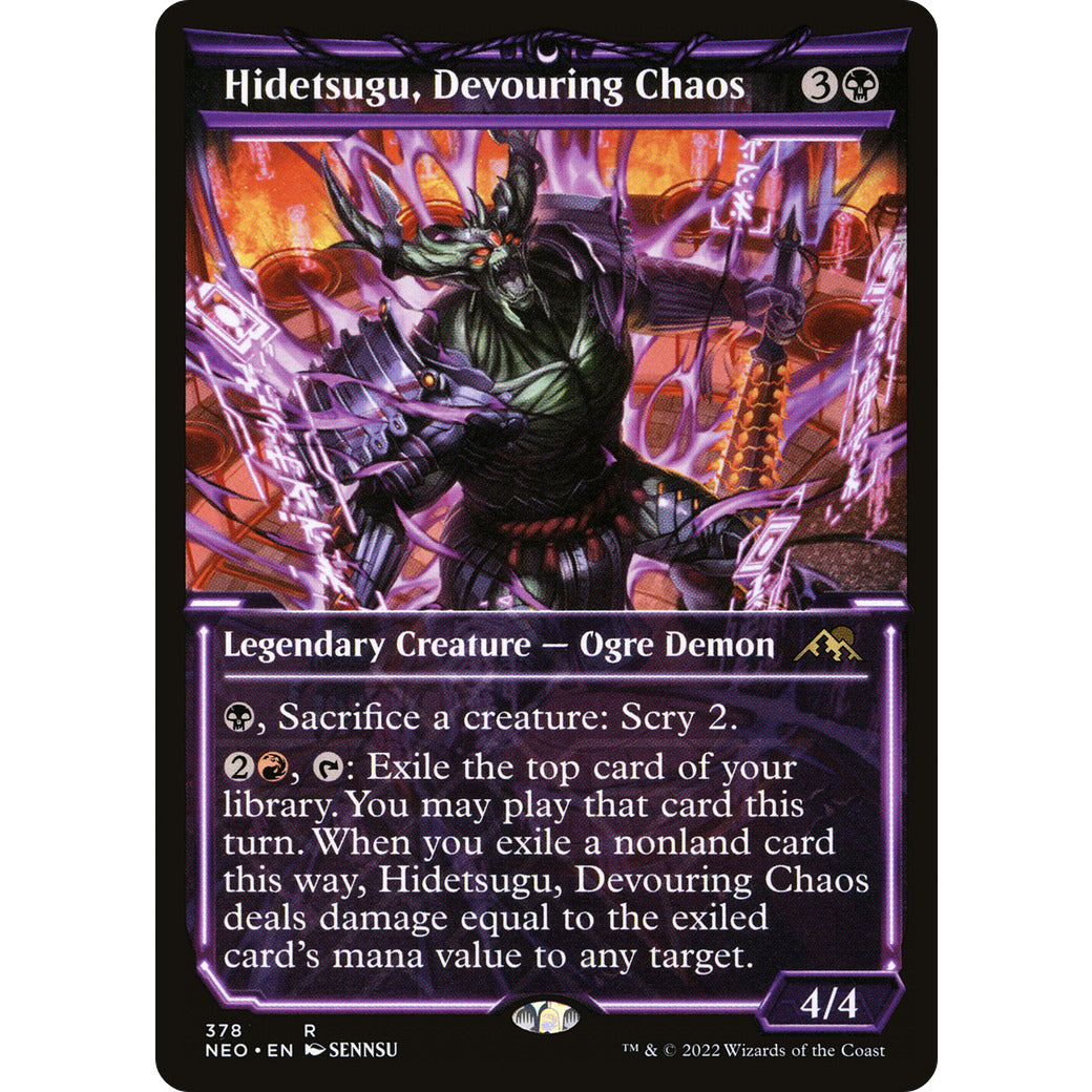 Hidetsugu, Devouring Chaos (Showcase) (Kamigawa: Neon Dynasty) Near Mint