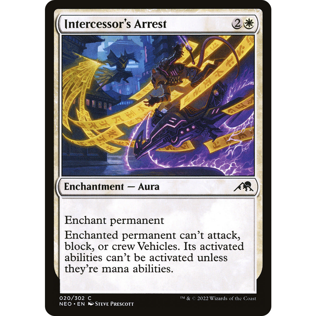 Intercessor's Arrest (Kamigawa: Neon Dynasty) Light Play Foil