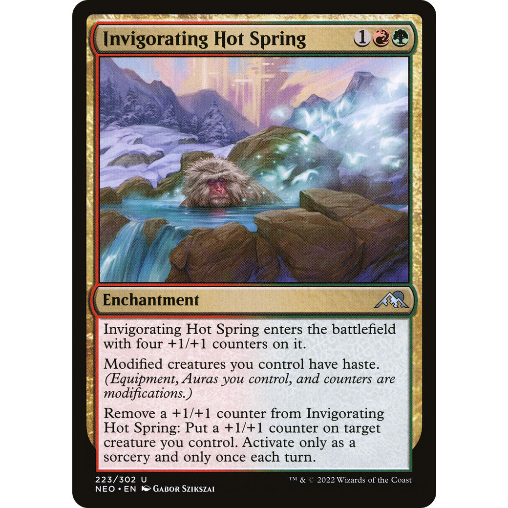 Invigorating Hot Spring (Kamigawa: Neon Dynasty) Light Play Foil