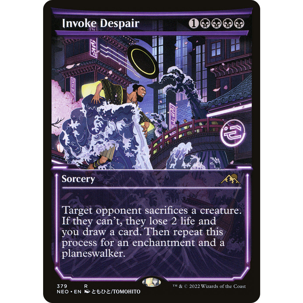 Invoke Despair (Showcase) (Kamigawa: Neon Dynasty) Light Play