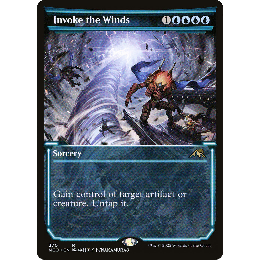 Invoke the Winds (Showcase) (Kamigawa: Neon Dynasty) Light Play Foil