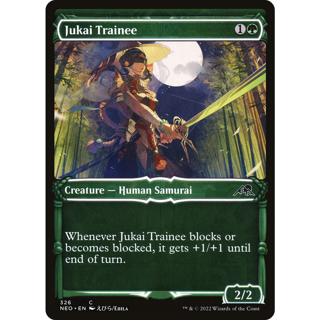 Jukai Trainee (Showcase) (Kamigawa: Neon Dynasty) Near Mint Foil