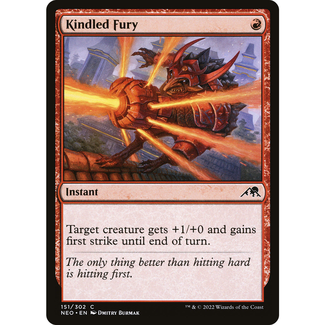 Kindled Fury (Kamigawa: Neon Dynasty) Light Play Foil