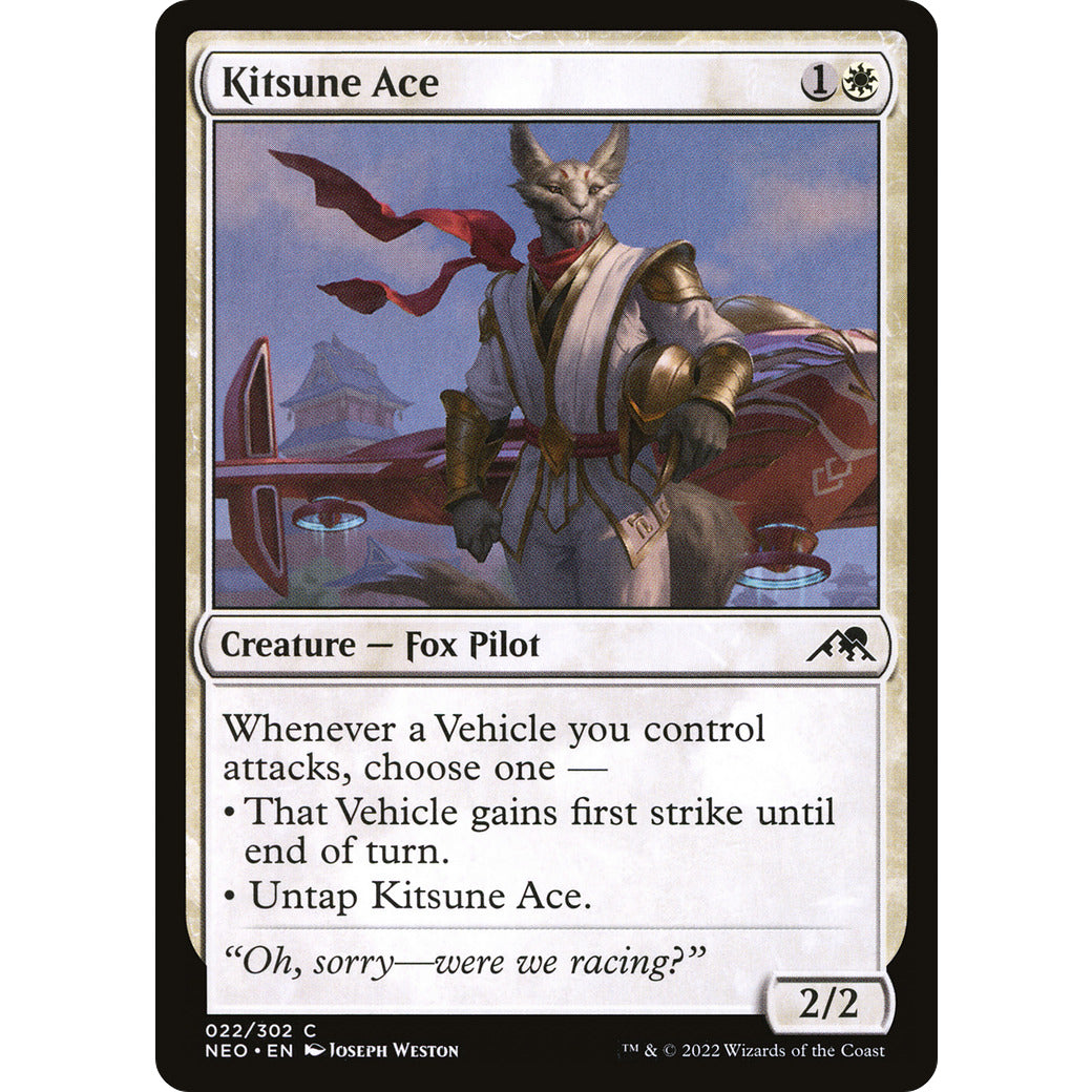 Kitsune Ace (Kamigawa: Neon Dynasty) Near Mint Foil