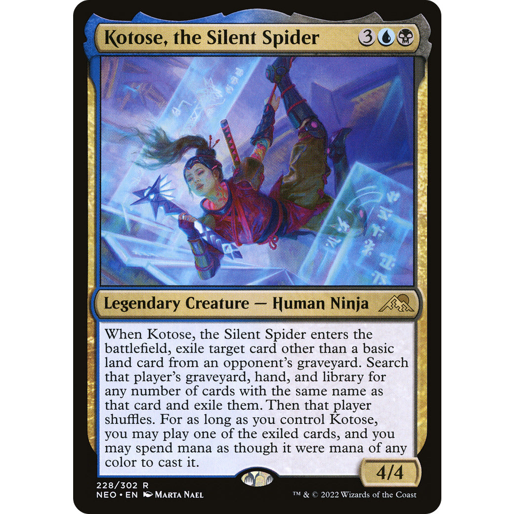 Kotose, the Silent Spider (Kamigawa: Neon Dynasty) Near Mint Foil