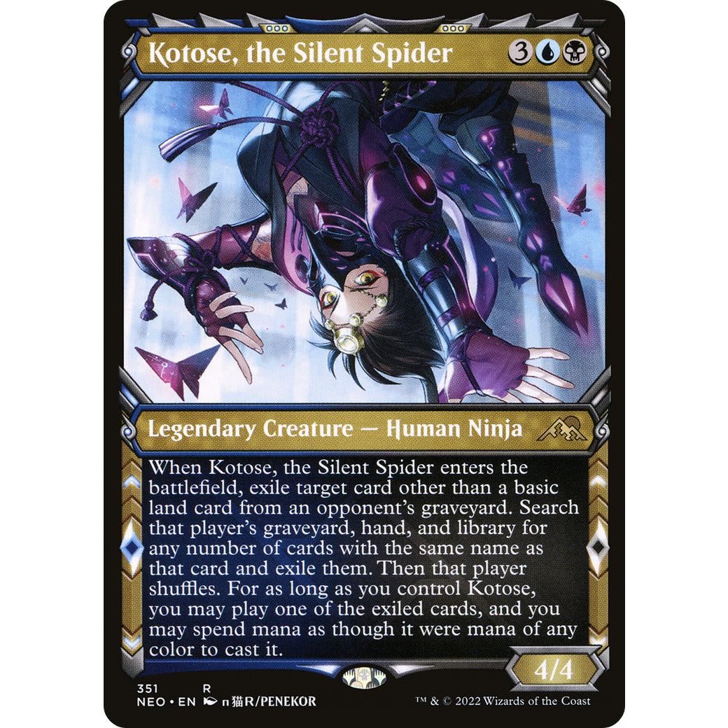 Kotose, the Silent Spider (Showcase) (Kamigawa: Neon Dynasty) Near Mint