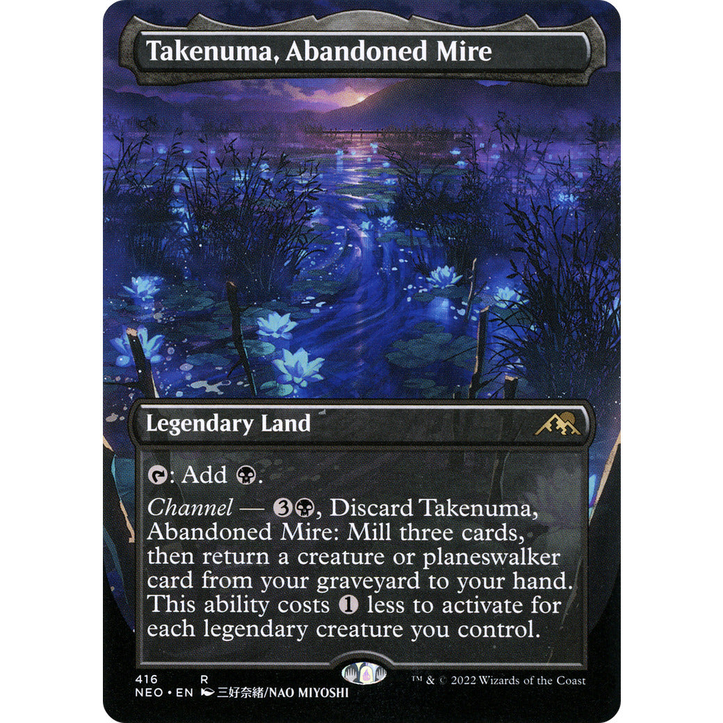 Takenuma, Abandoned Mire (Borderless) (Kamigawa: Neon Dynasty) Near Mint Foil