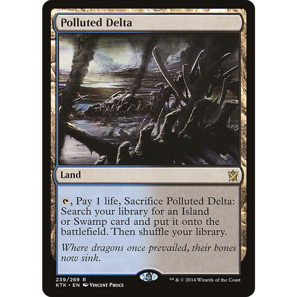 Polluted Delta (Khans of Tarkir) Light Play