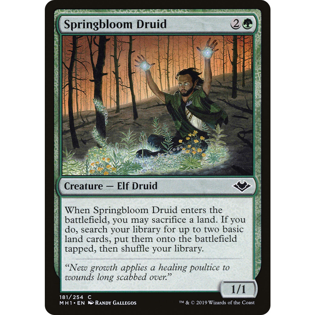 Springbloom Druid (Modern Horizons) Light Play