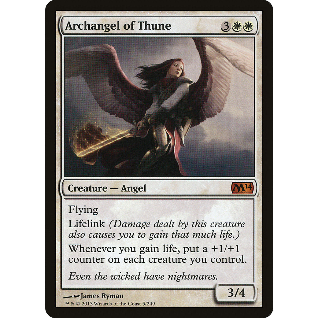 Archangel of Thune (Magic 2014 Core Set) Light Play