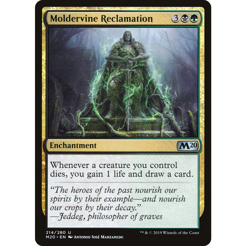 Moldervine Reclamation (Magic 2020 Core Set) Light Play