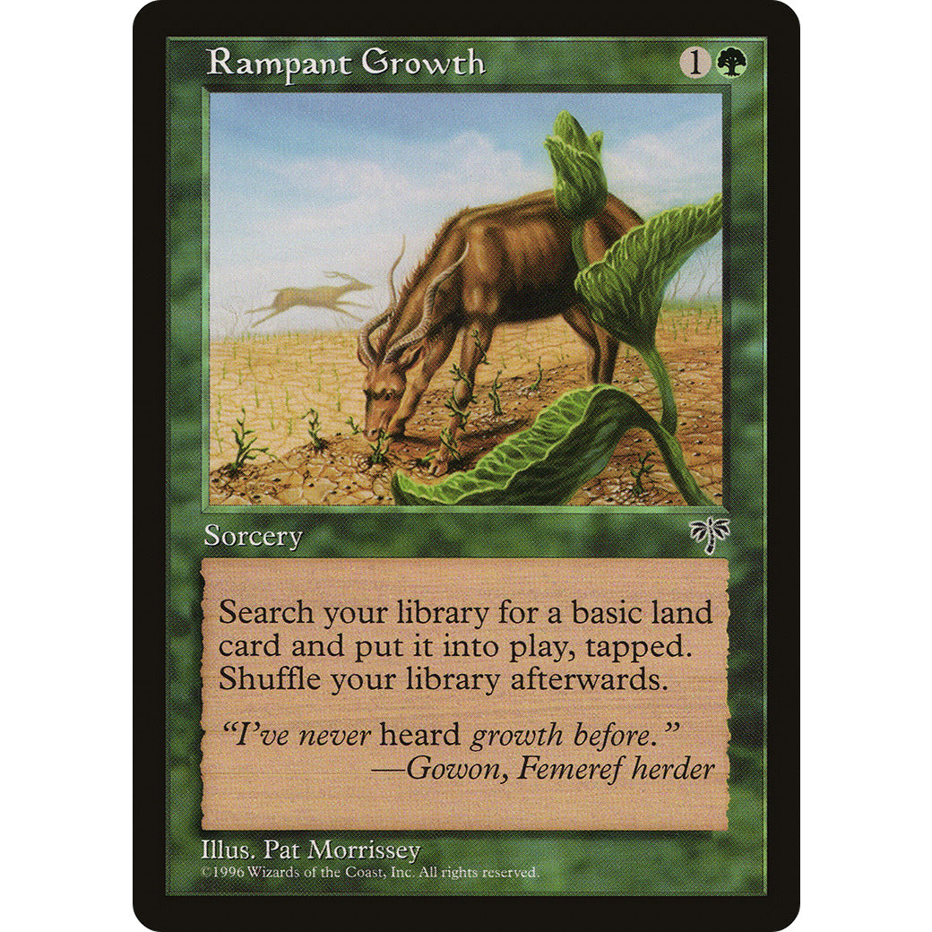 Rampant Growth (Mirage) Light Play