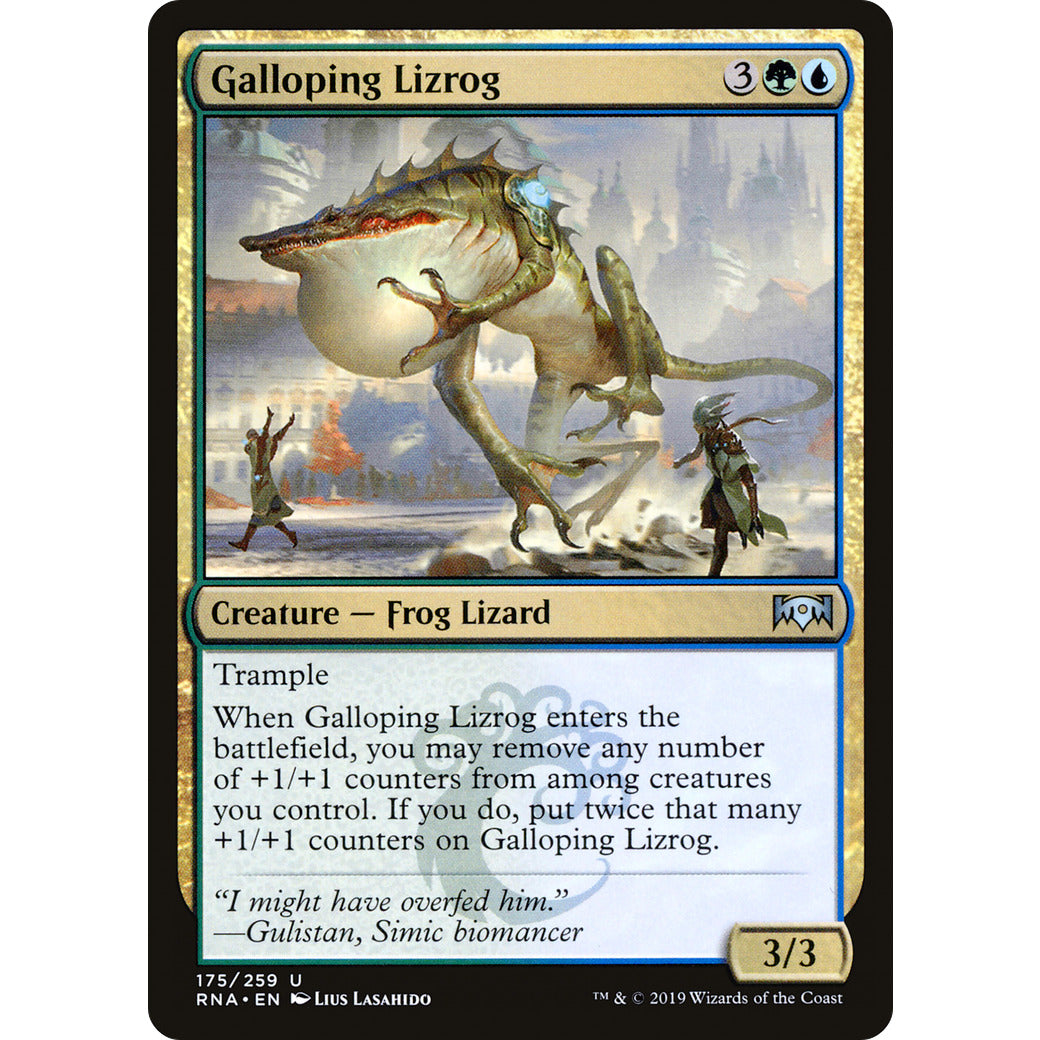 Galloping Lizrog (Ravnica Allegiance) Light Play
