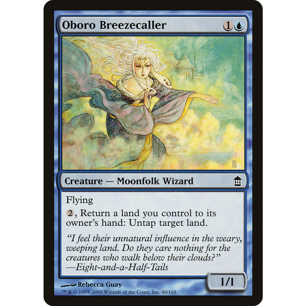 Oboro Breezecaller (Saviors of Kamigawa) Light Play