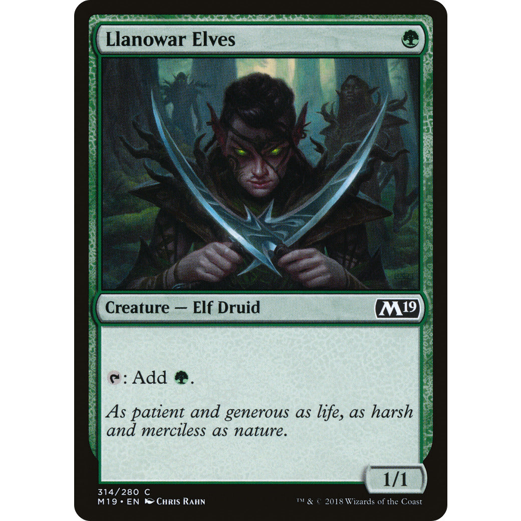 Llanowar Elves (Mystery Booster) Light Play