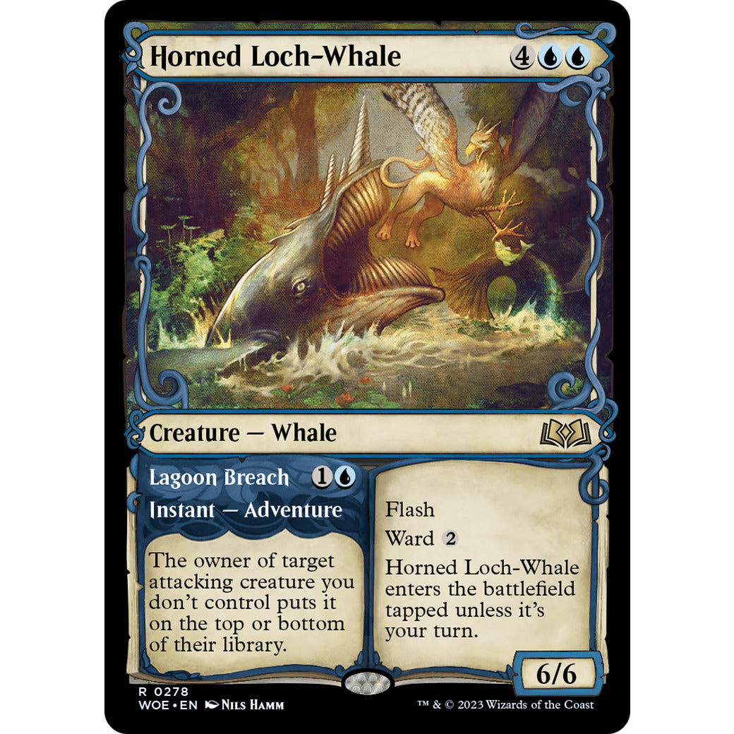 Horned Loch-Whale (Showcase) (Wilds of Eldraine) Near Mint
