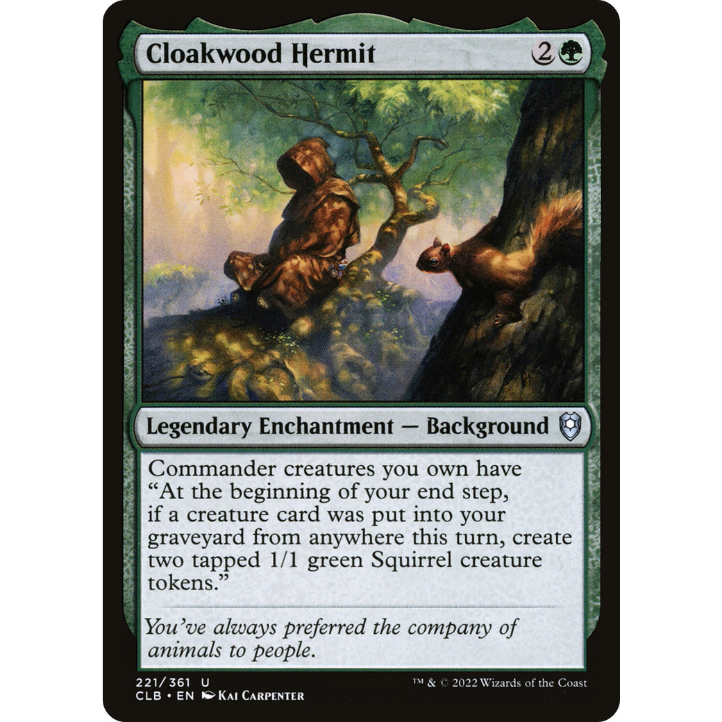 Cloakwood Hermit (Etched Foil) (Commander Legends: Battle for Baldur's Gate) Near Mint Foil