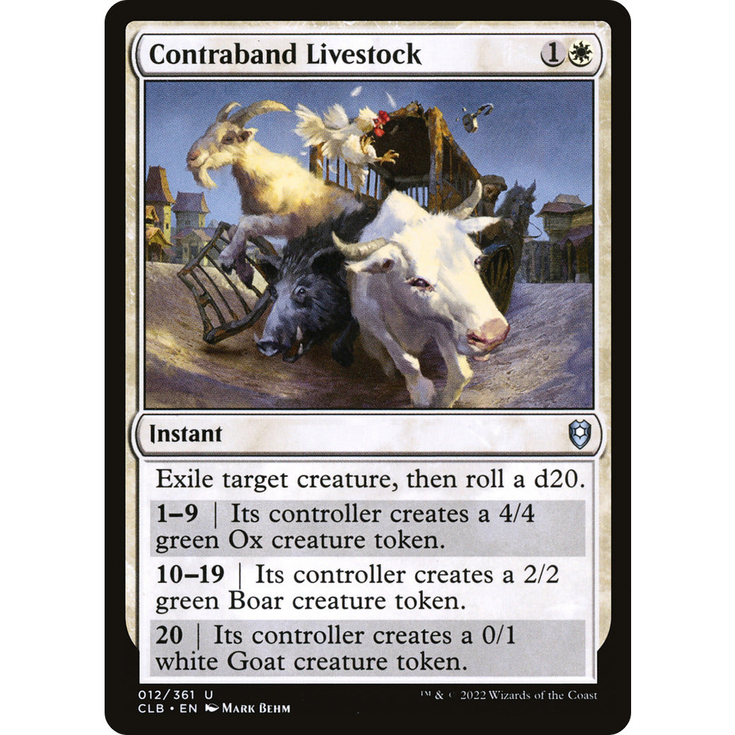 Contraband Livestock (Commander Legends: Battle for Baldur's Gate) Near Mint