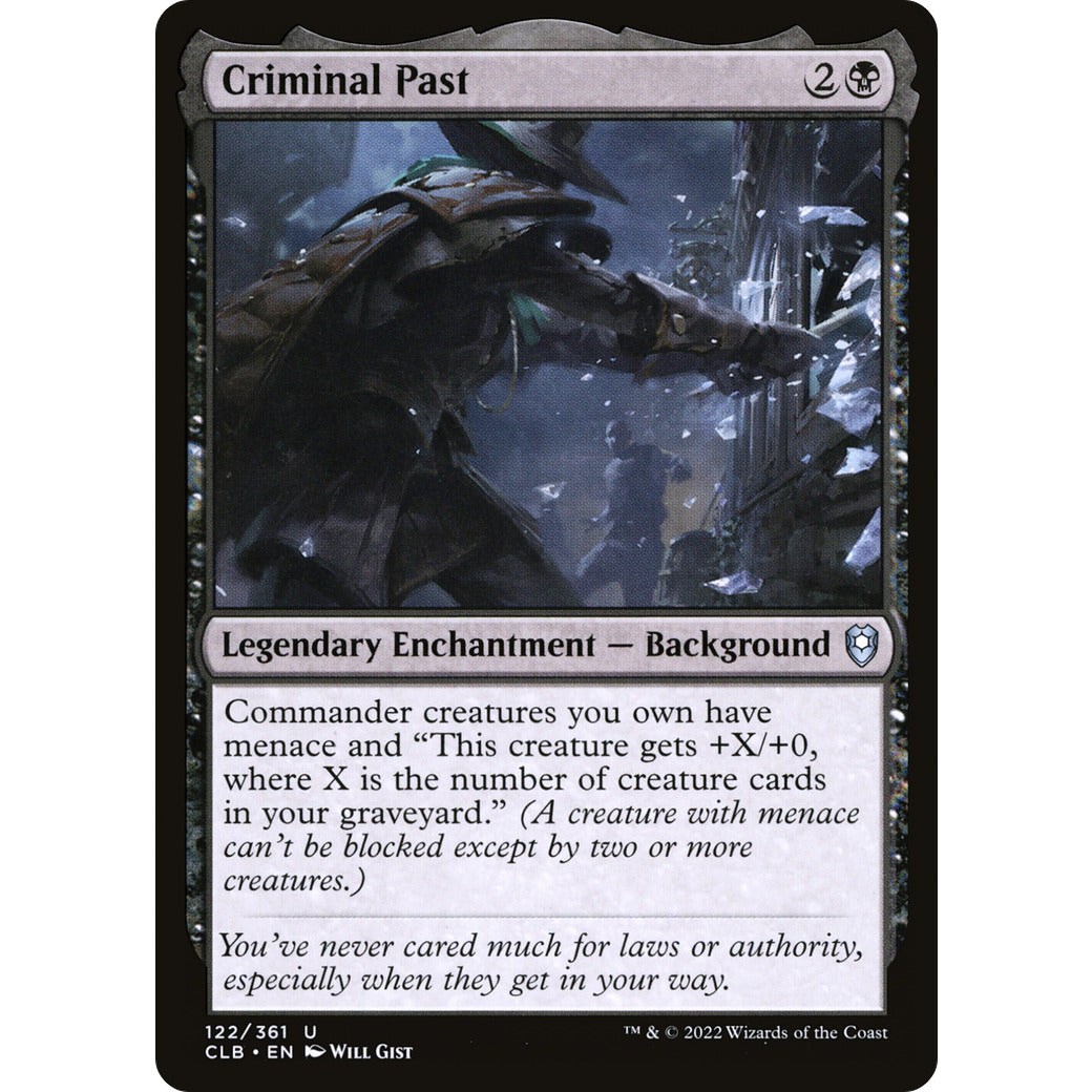 Criminal Past (Etched Foil) (Commander Legends: Battle for Baldur's Gate) Near Mint Foil