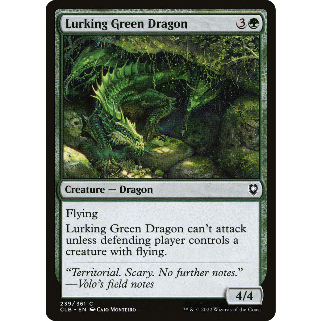 Lurking Green Dragon (Commander Legends: Battle for Baldur's Gate) Light Play Foil