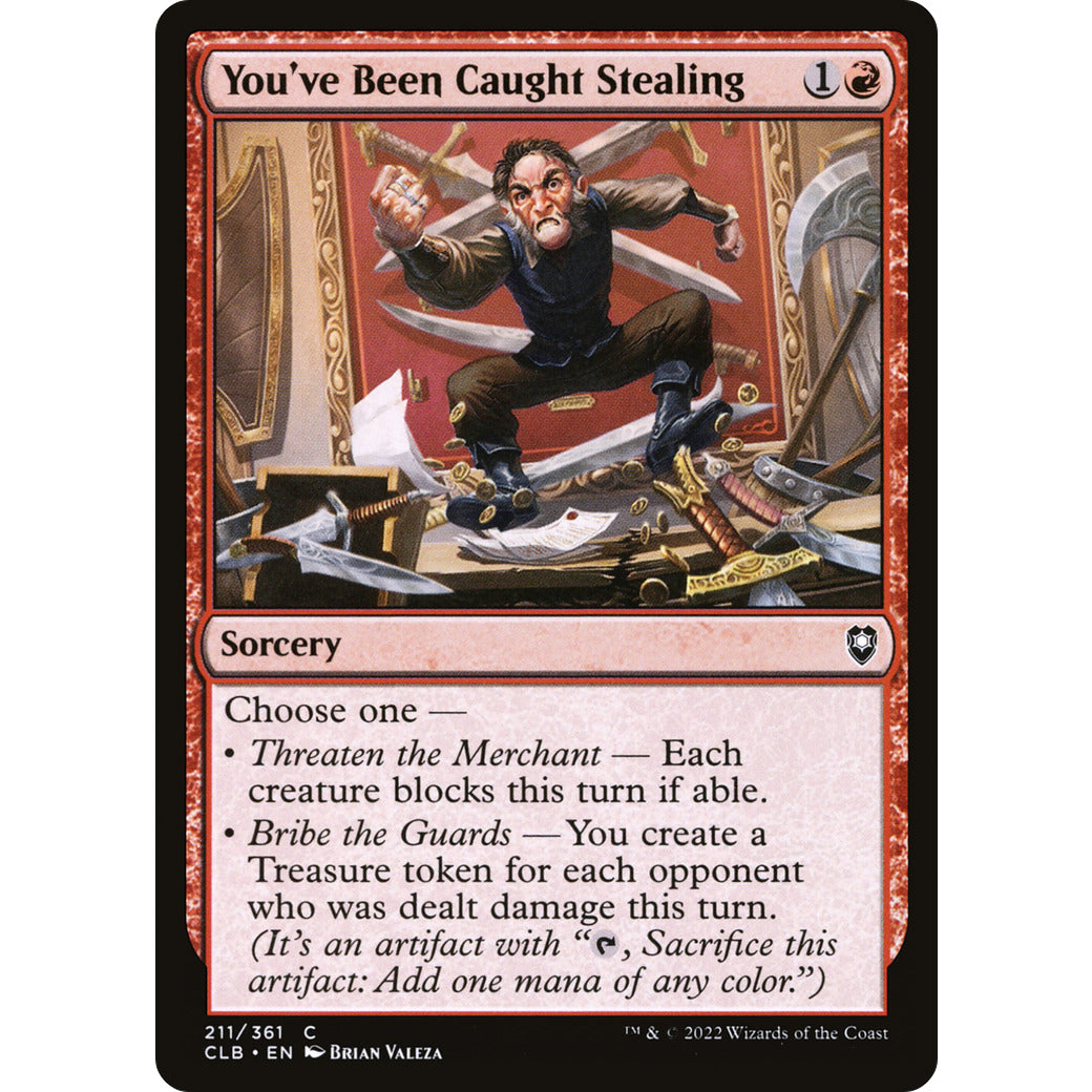 You've Been Caught Stealing (Commander Legends: Battle for Baldur's Gate) Light Play Foil