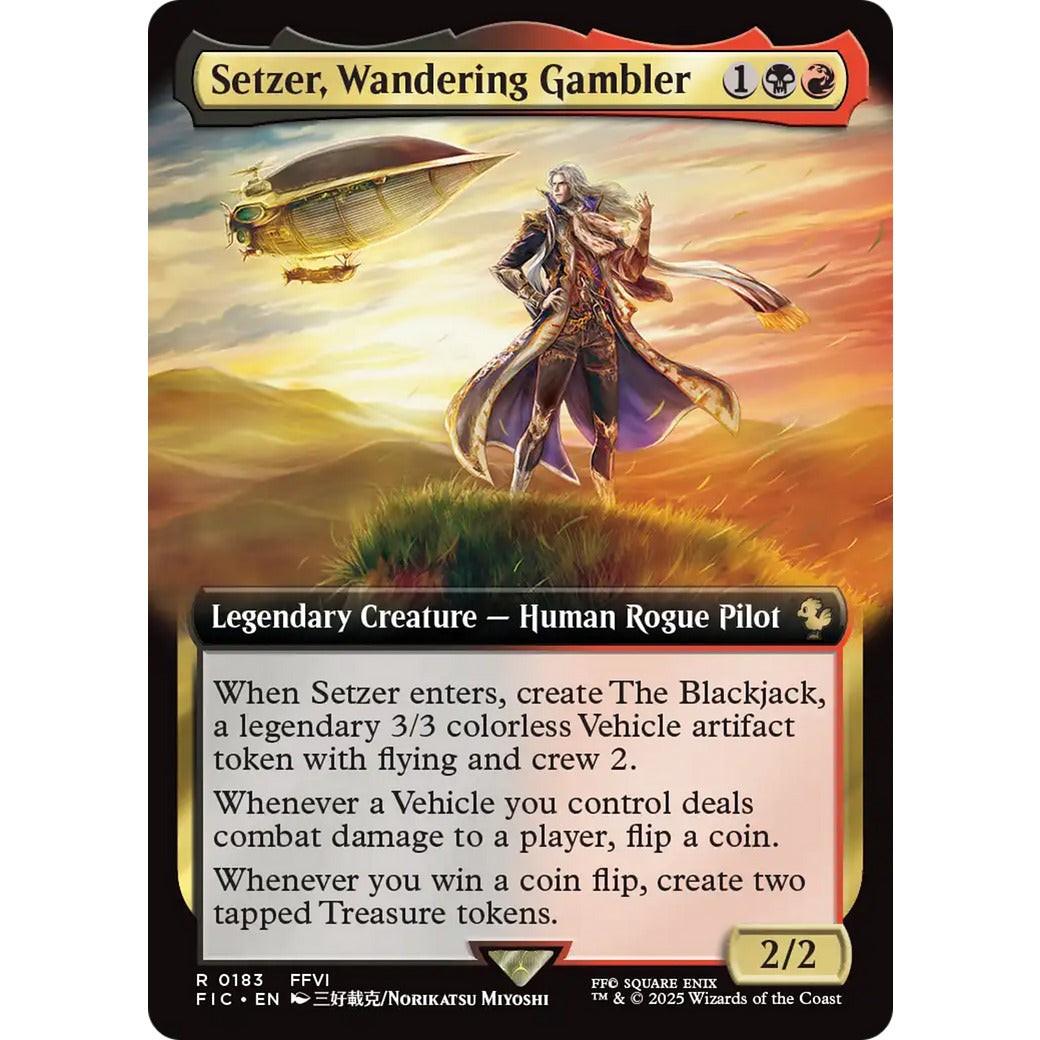 Setzer, Wandering Gambler (Extended Art) (Commander: FINAL FANTASY) Near Mint