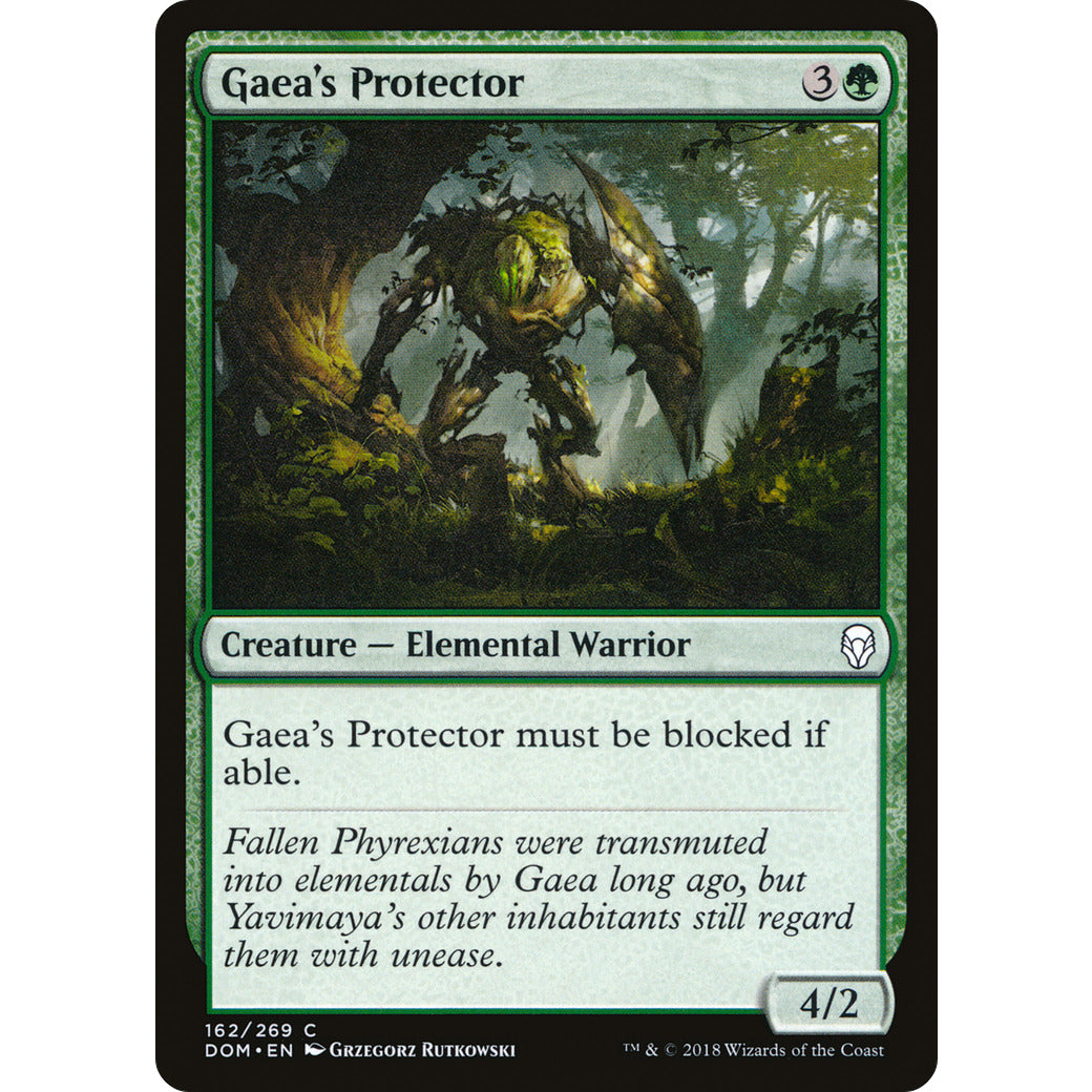 Gaea's Protector (Dominaria) Light Play Foil