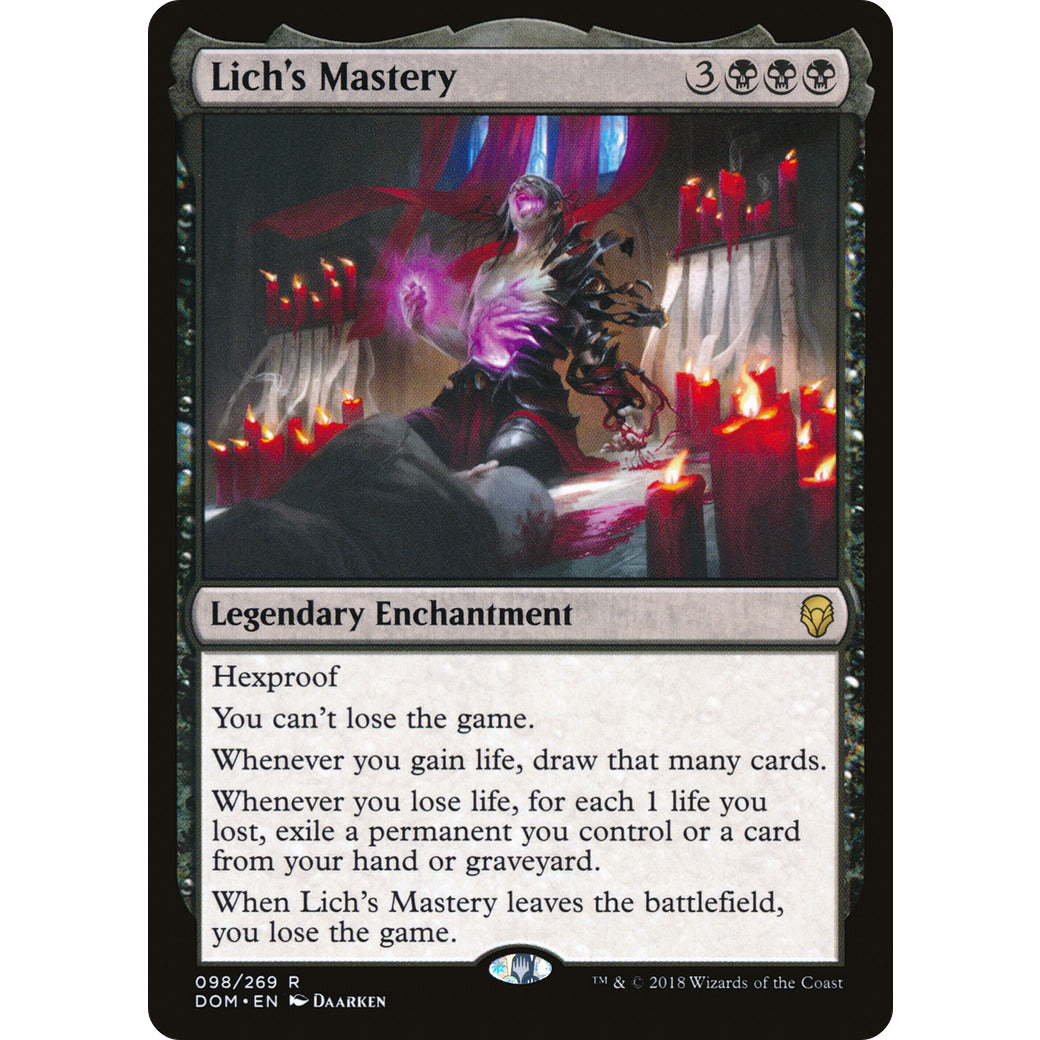 Lich's Mastery (Dominaria) Light Play