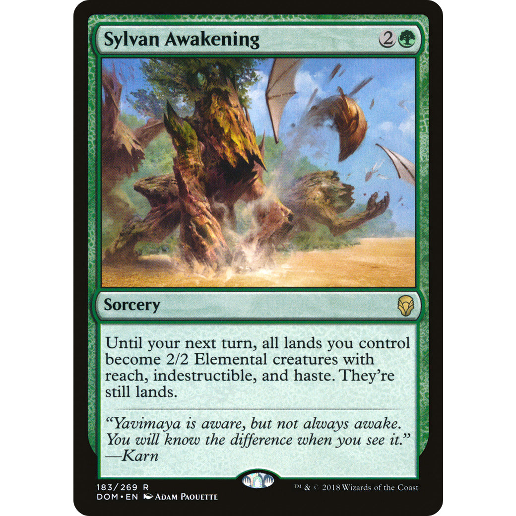 Sylvan Awakening (Dominaria) Light Play