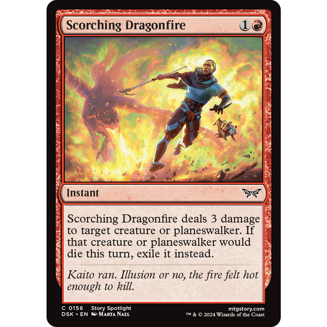 Scorching Dragonfire (Duskmourn: House of Horror) Near Mint Foil