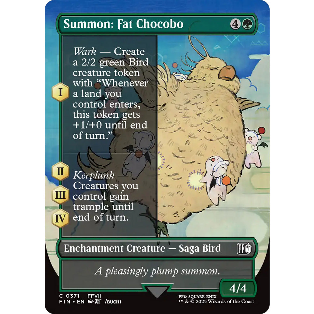 Summon: Fat Chocobo (Borderless) (Universes Beyond: FINAL FANTASY) Near Mint
