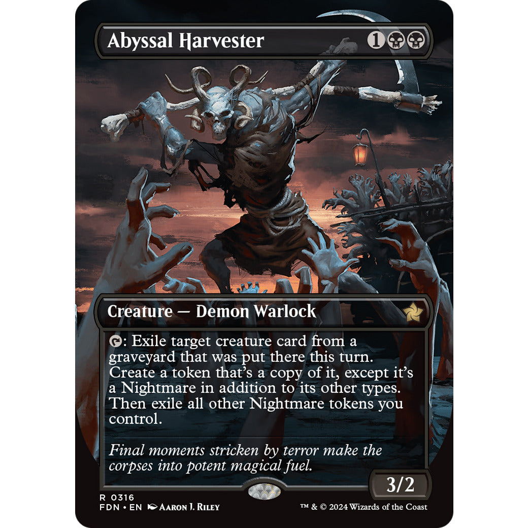 Abyssal Harvester (Borderless) (Foundations) Near Mint