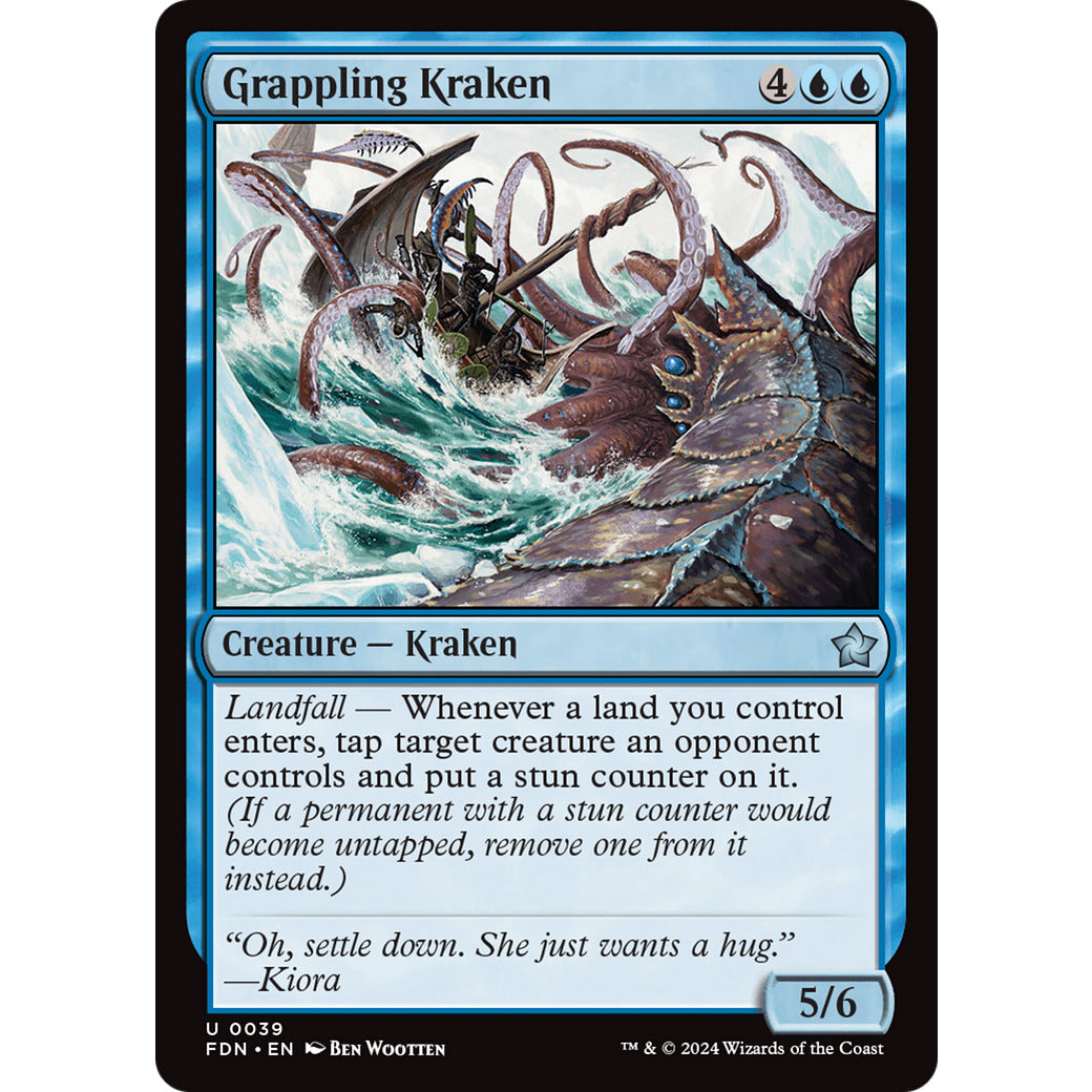 Grappling Kraken (Foundations) Near Mint Foil