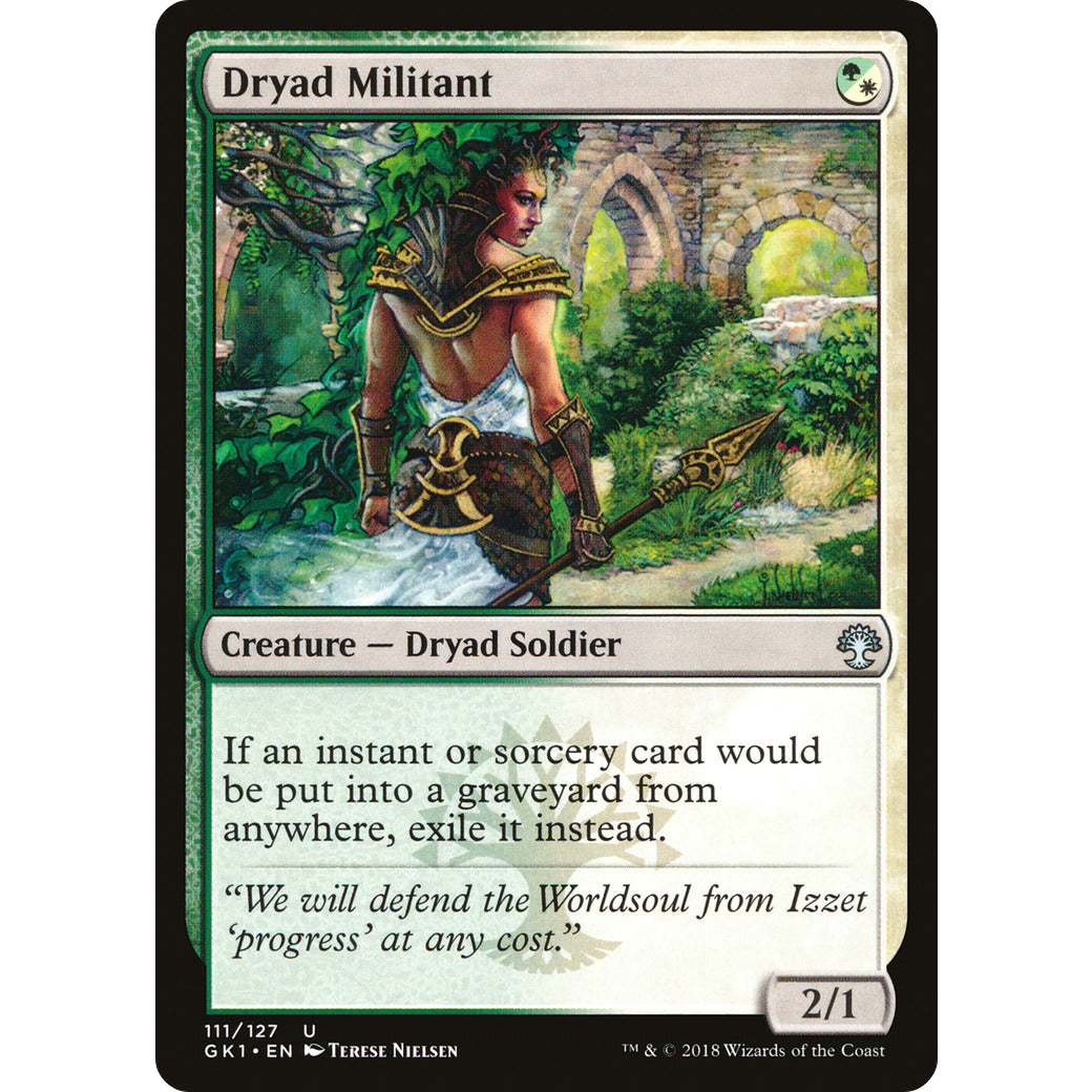Dryad Militant (Guilds of Ravnica: Guild Kits) Light Play