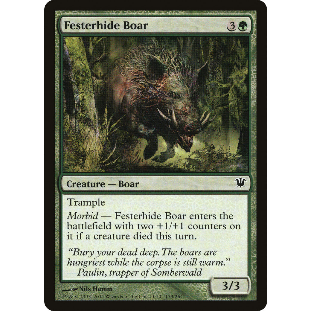 Festerhide Boar (Innistrad) Light Play