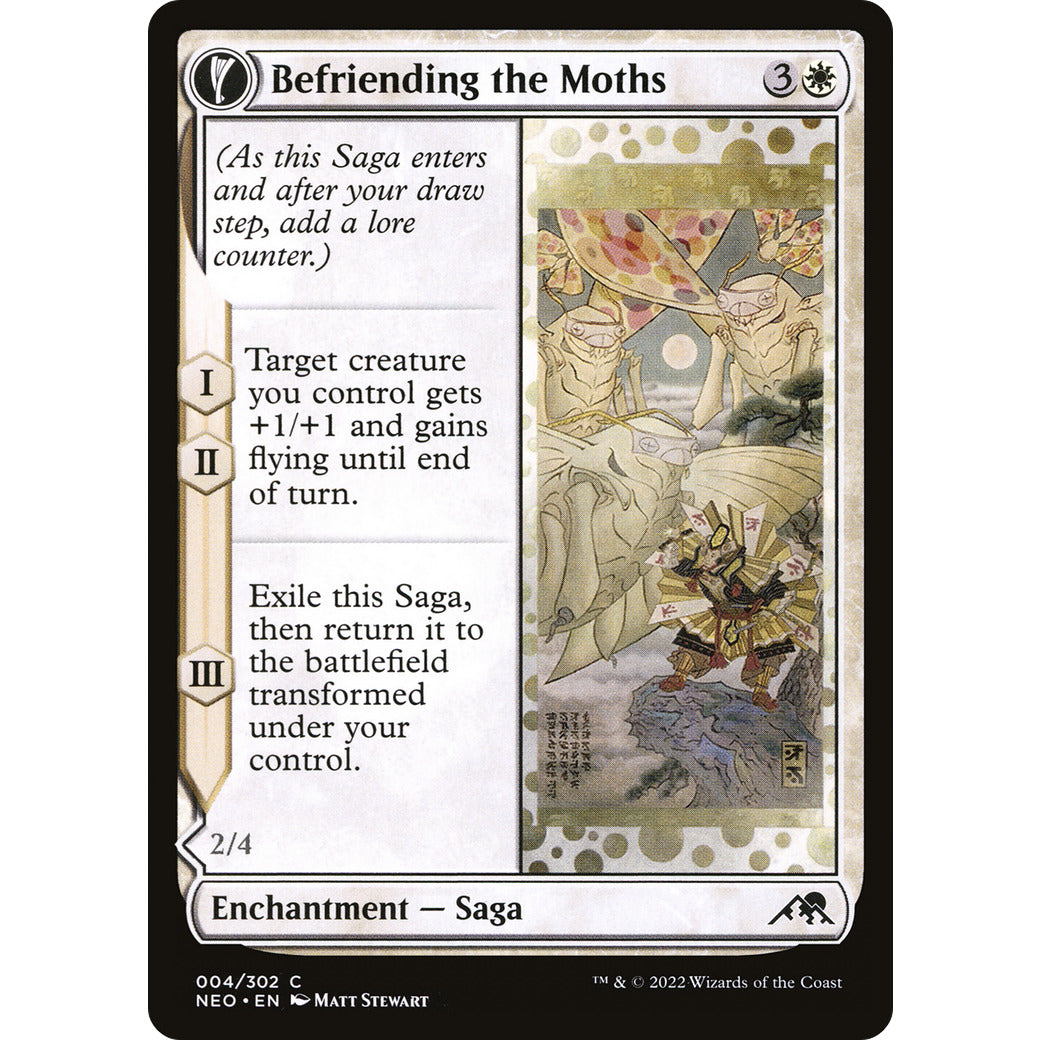 Befriending the Moths (Kamigawa: Neon Dynasty) Light Play Foil