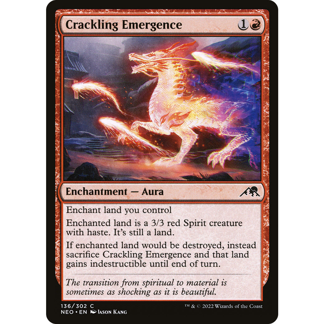 Crackling Emergence (Kamigawa: Neon Dynasty) Near Mint Foil