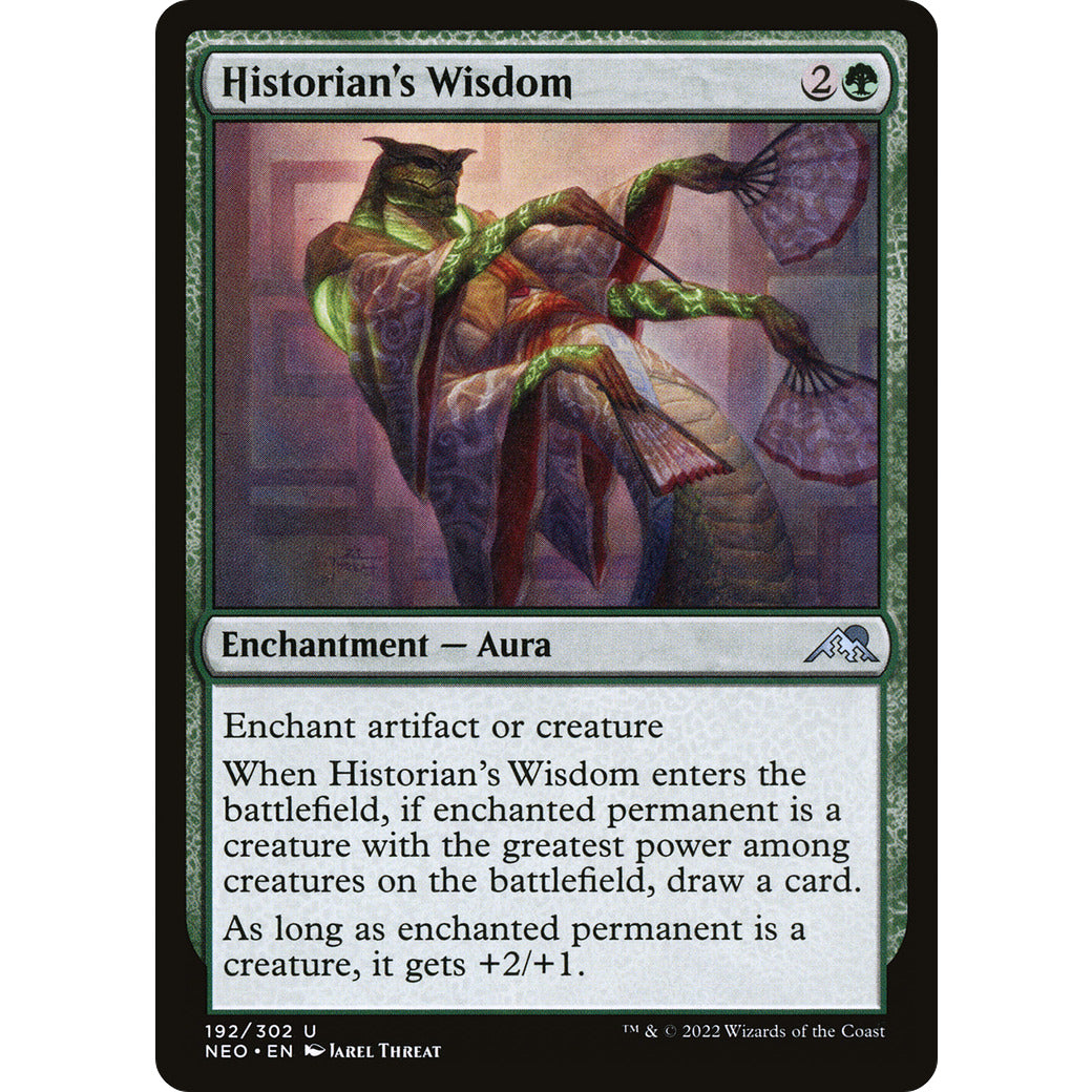 Historian's Wisdom (Kamigawa: Neon Dynasty) Light Play Foil