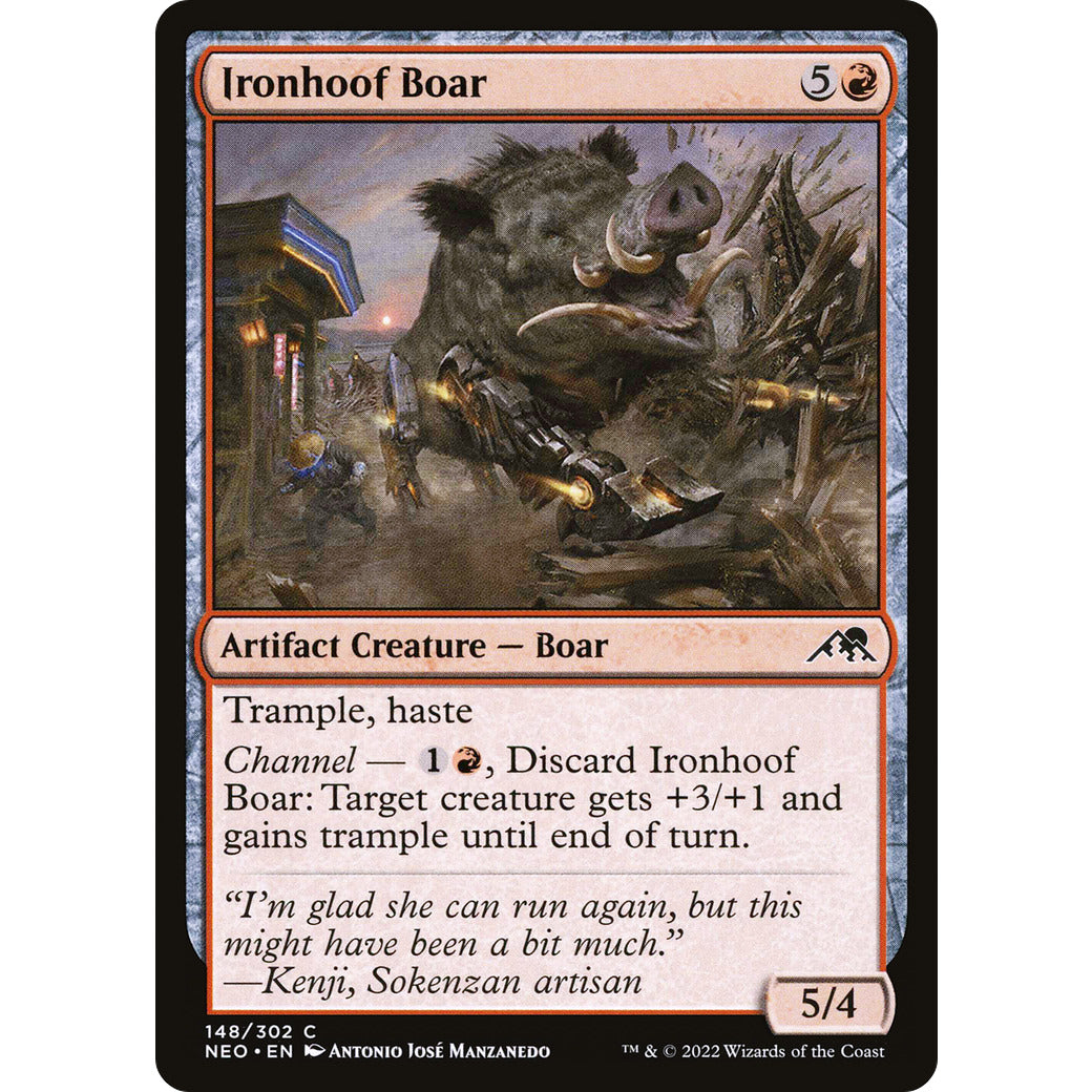 Ironhoof Boar (Kamigawa: Neon Dynasty) Near Mint Foil