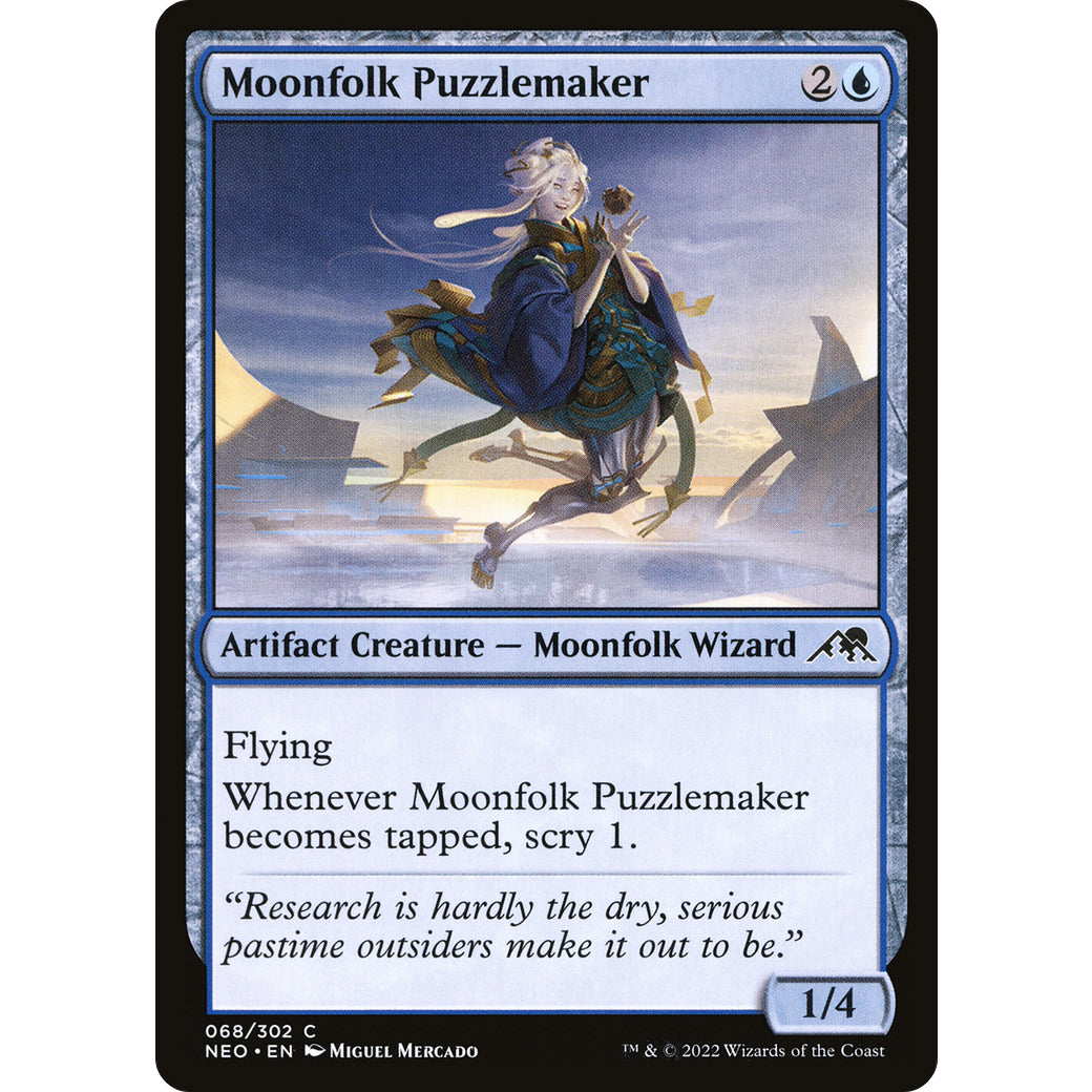 Moonfolk Puzzlemaker (Kamigawa: Neon Dynasty) Near Mint Foil