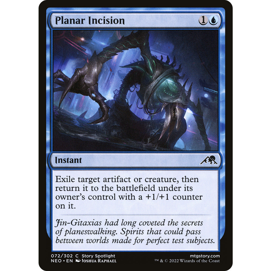 Planar Incision (Kamigawa: Neon Dynasty) Light Play Foil