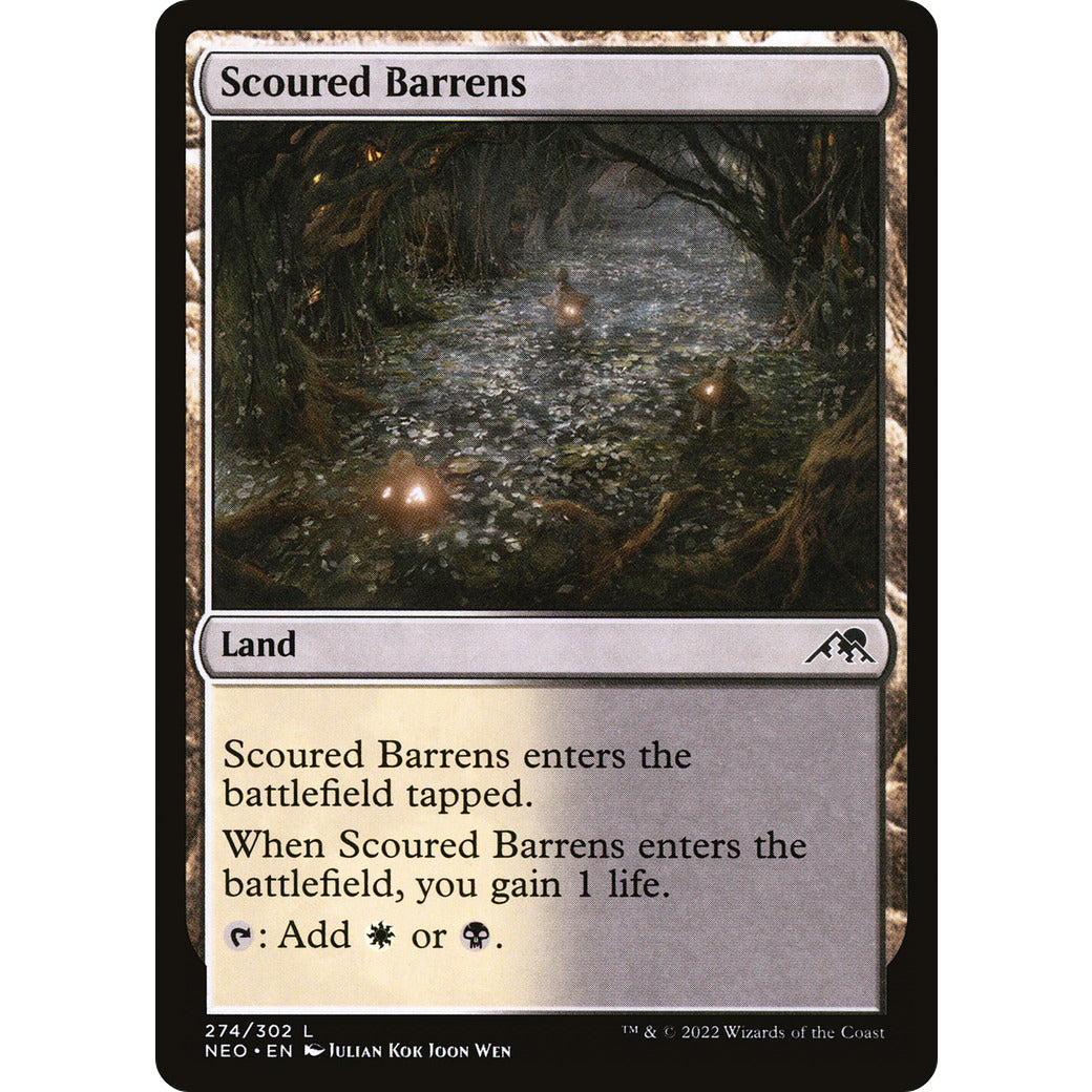 Scoured Barrens (Kamigawa: Neon Dynasty) Near Mint Foil