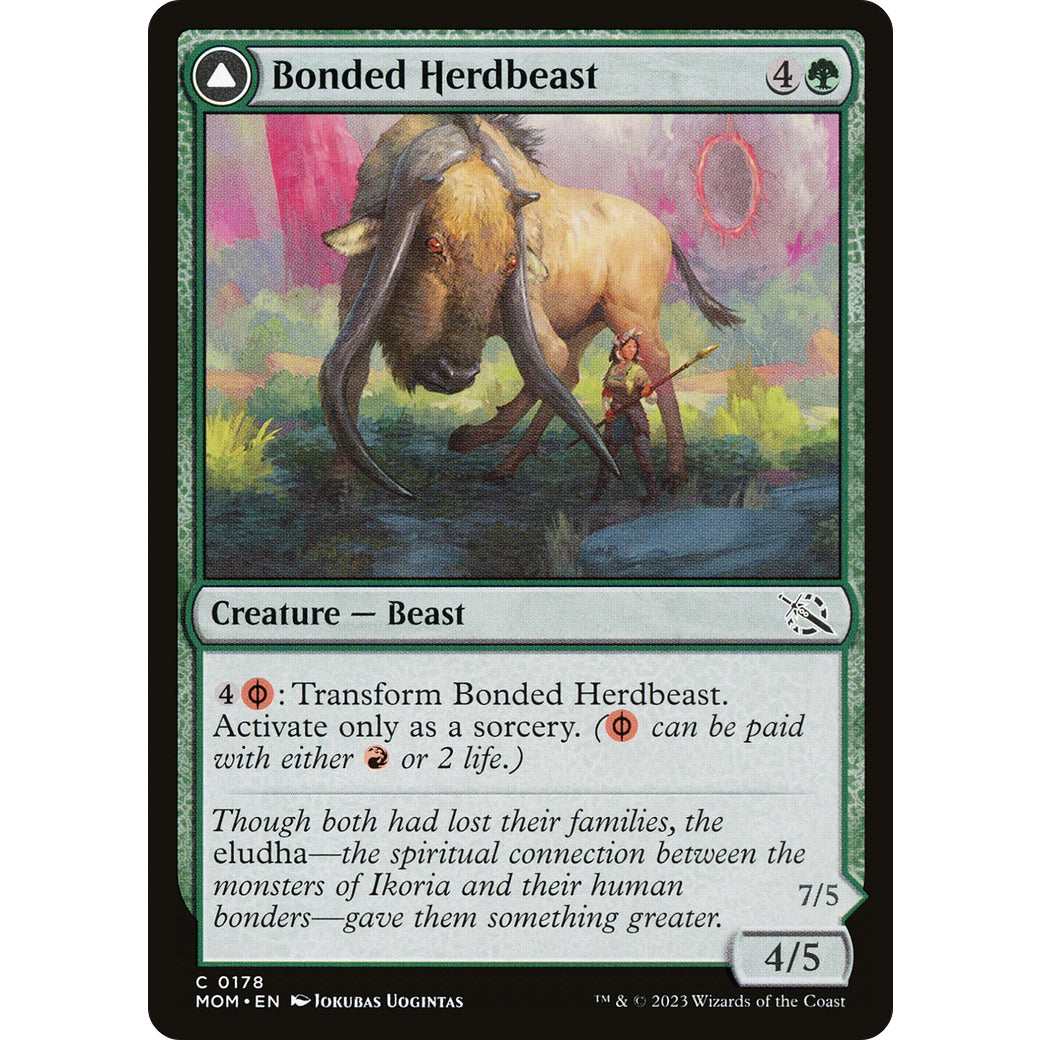 Bonded Herdbeast (March of the Machine) Light Play Foil
