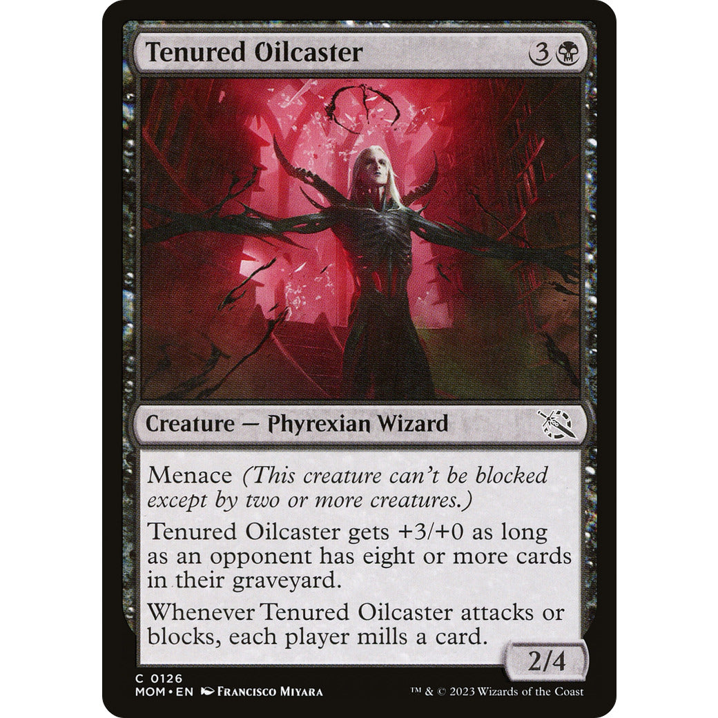 Tenured Oilcaster (March of the Machine) Light Play Foil