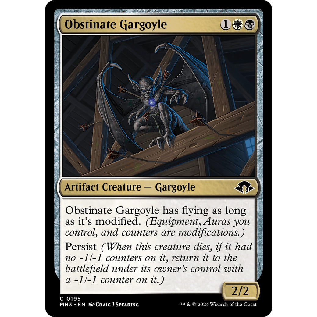 Obstinate Gargoyle (Modern Horizons 3) Light Play Foil