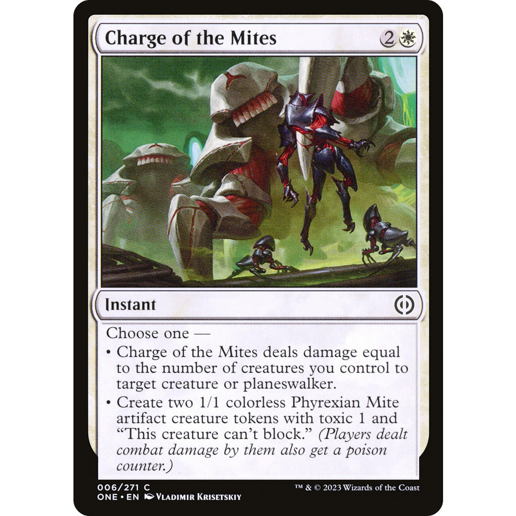 Charge of the Mites (Phyrexia: All Will Be One) Near Mint Foil