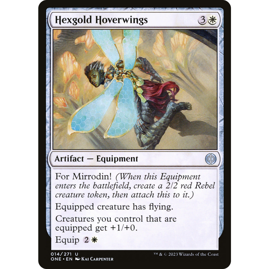 Hexgold Hoverwings (Phyrexia: All Will Be One) Near Mint Foil