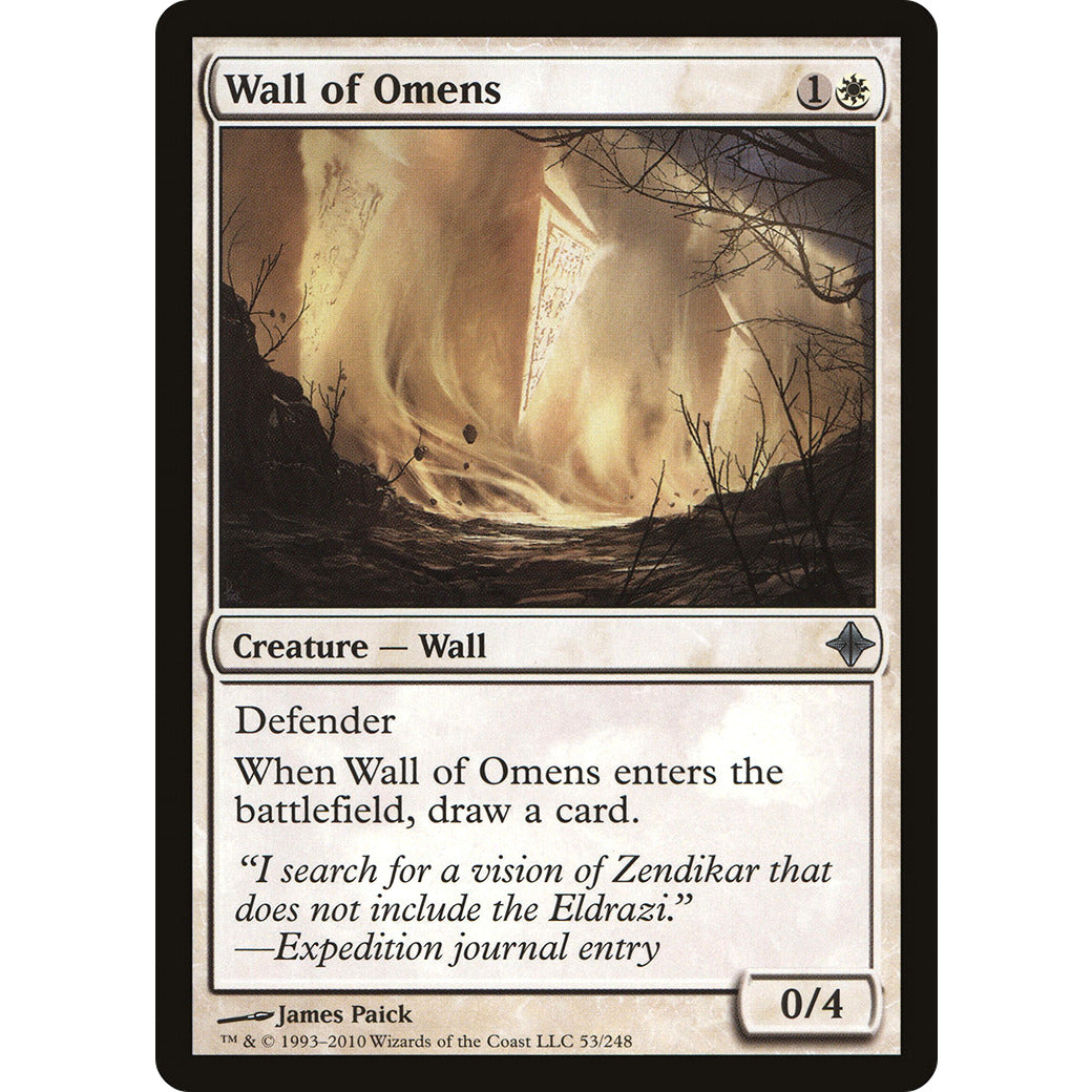 Wall of Omens (Rise of the Eldrazi) Light Play