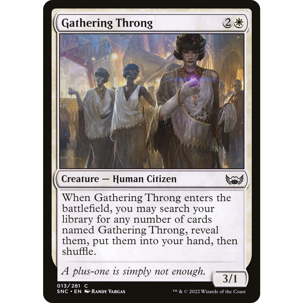 Gathering Throng (Streets of New Capenna) Light Play Foil